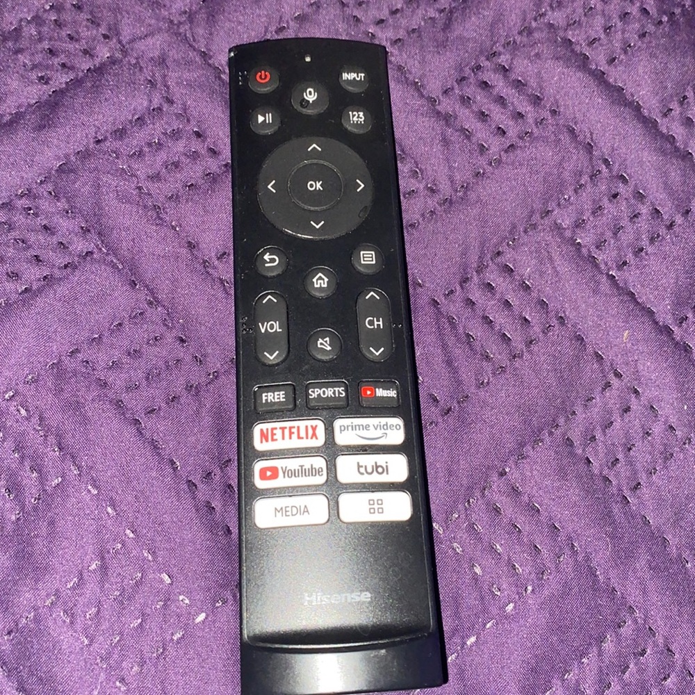 HiSense Smart Television remote control Alexa Google assistant IR tv clicker